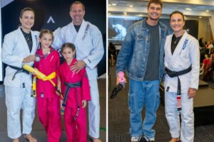 Malvino Salvador, Kyra Gracie, filhas do casal e Rafael Vitti