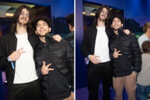 Lucas Fontana e amigo no evento da Disney