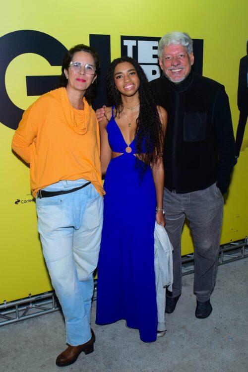 Antônio Grassi, a esposa, Cecilia Castello e a filha - Show Gilberto Gil