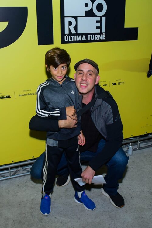 Pedro Baby e o filho no show de Gilberto Gil 