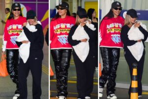 Ludmilla, Brunna e Zuri desembarcam no Rio de Janeiro