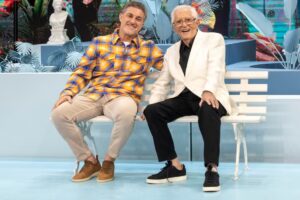 Luciano Huck e Carlos Alberto de Nóbrega no 'Domingão com Huck