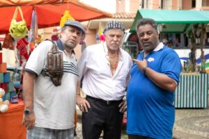 Otávio Muller, Miguel Falabella e Ailton Graça na série 