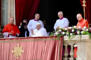 Papa Francisco em sua última aparição publica