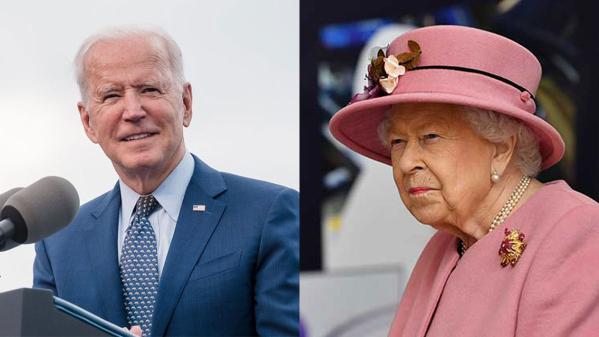 Joe Biden e Rainha Elizabeth II