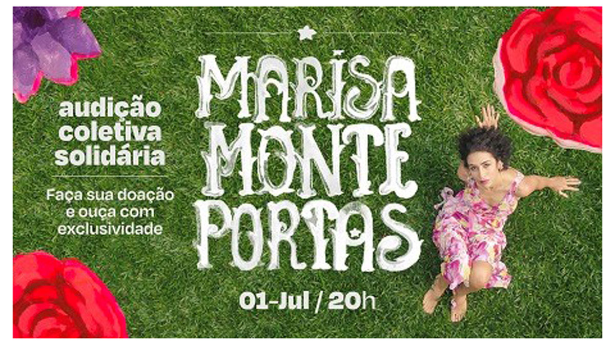 Banner da audição do novo disco de Marisa Monte