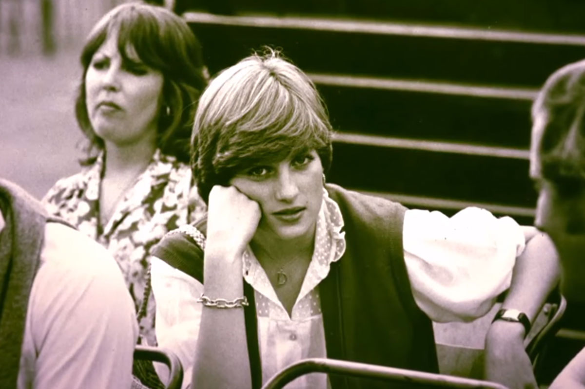 Retrato de Princesa Diana em trailer de documentário