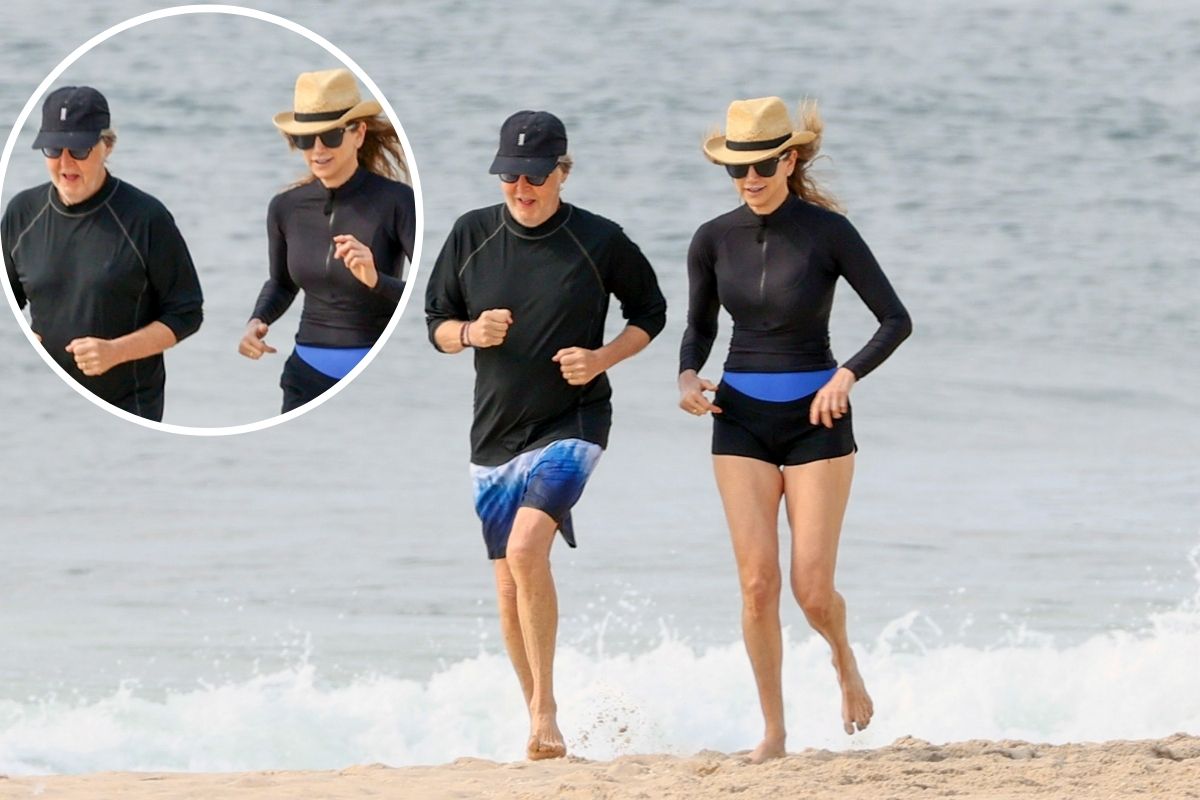 Paul-McCartney-corre-na-praia-com-sua-mulher-Nancy-1-1