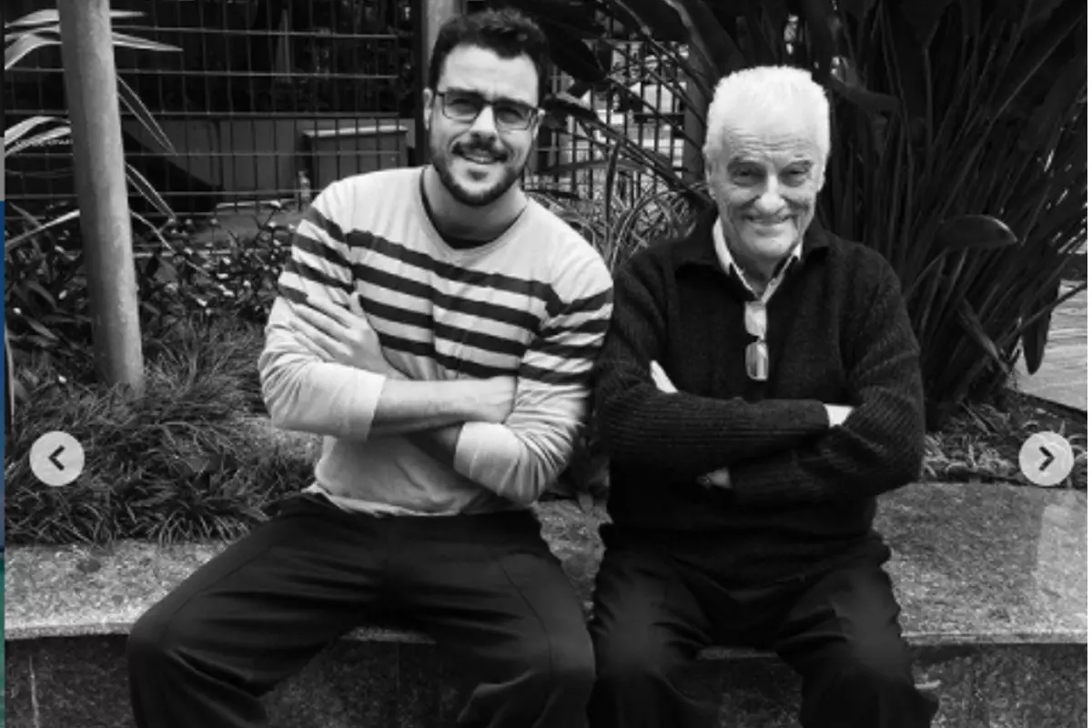 Joaquim Lopes com o pai