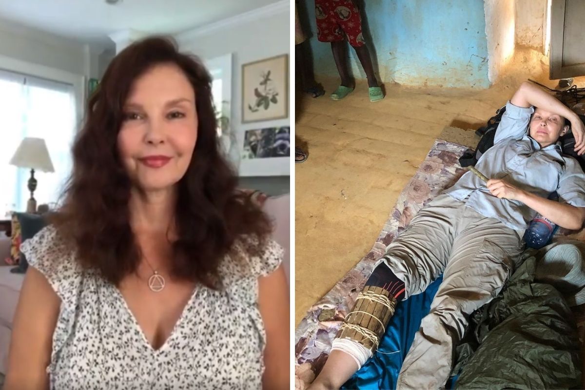 Ashley Judd quando sofreu acidente no Congo