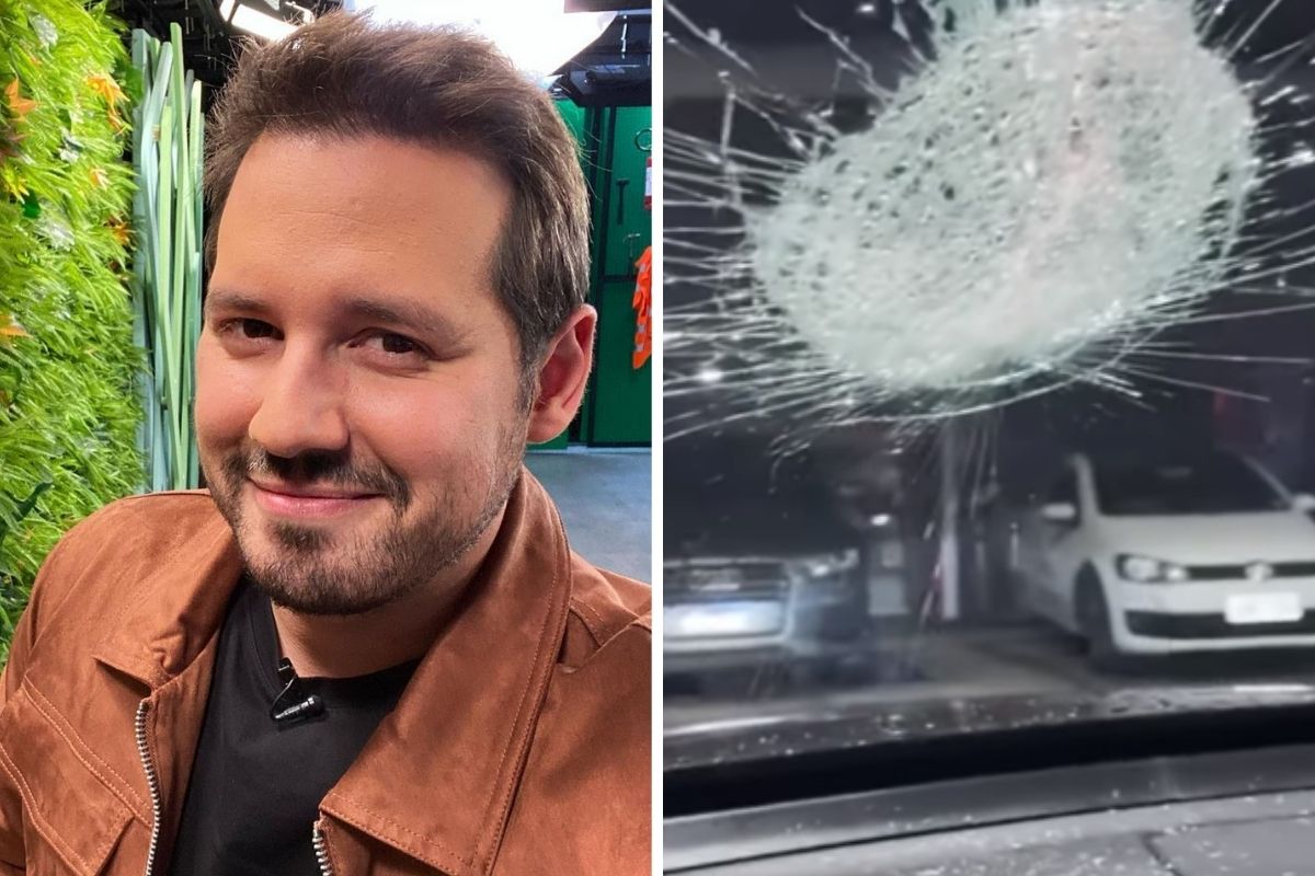 Dony De Nuccio mostra estragos no carro em tentativa de assalto em São Paulo