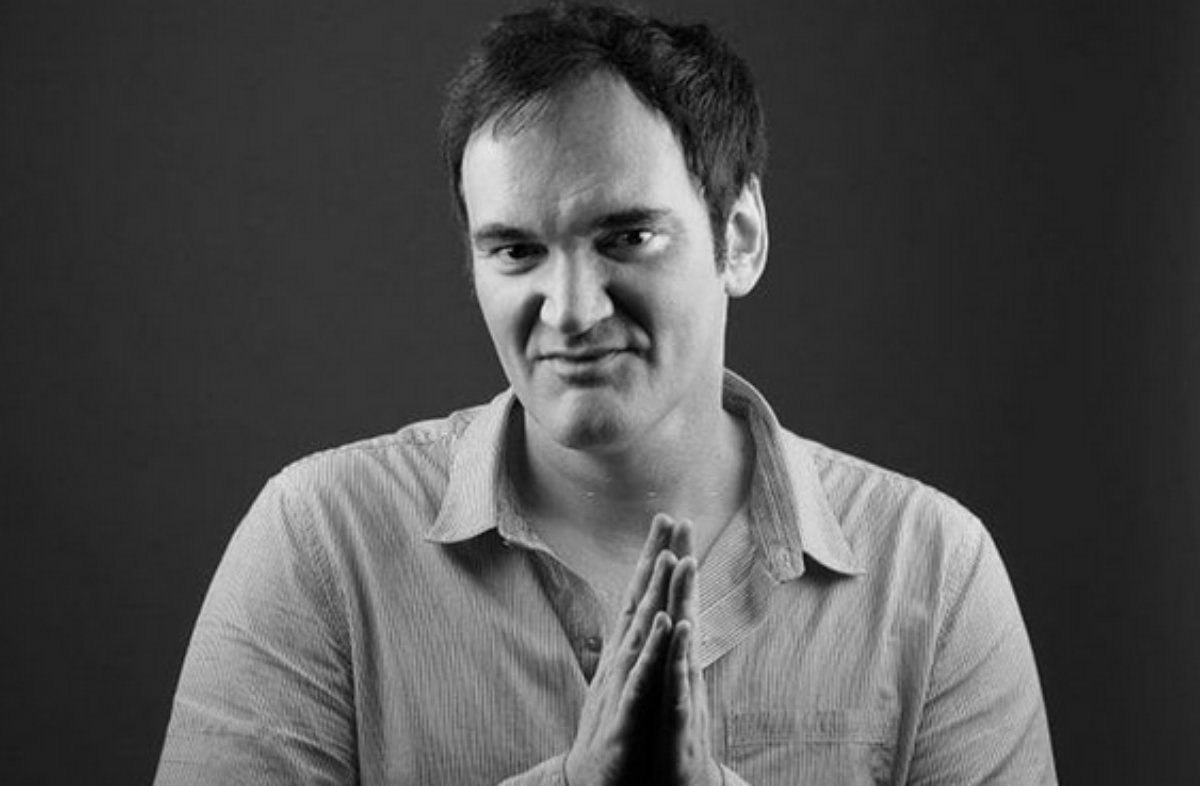 Quentin Tarantino, foto em preto e branco