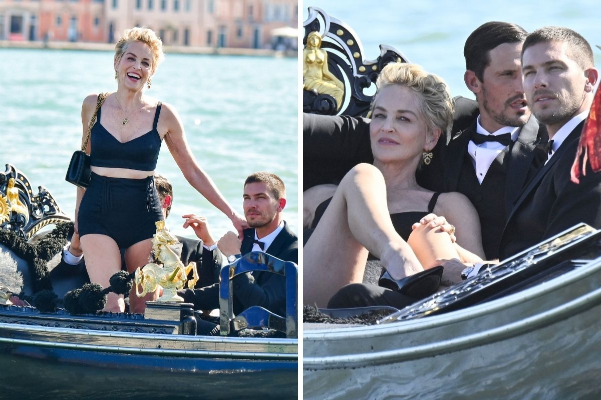 Sharon Stone em ensaio em Veneza