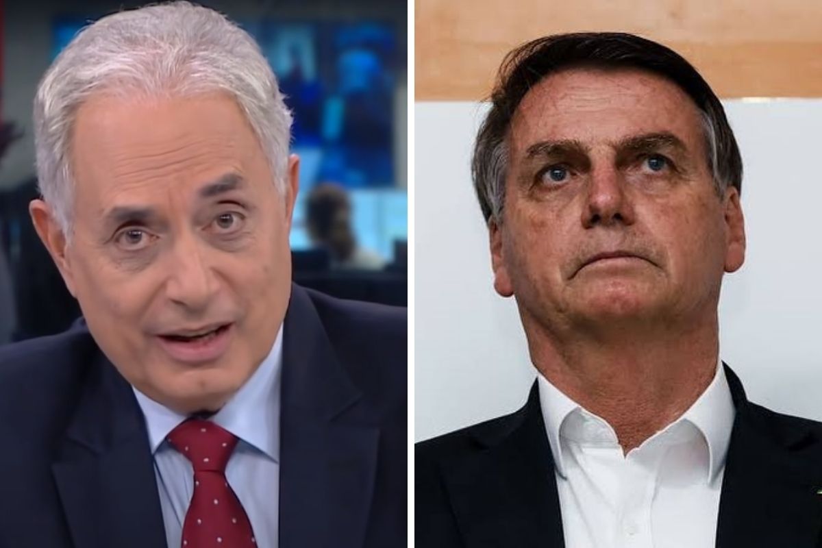 William Waack e Jair Bolsonaro