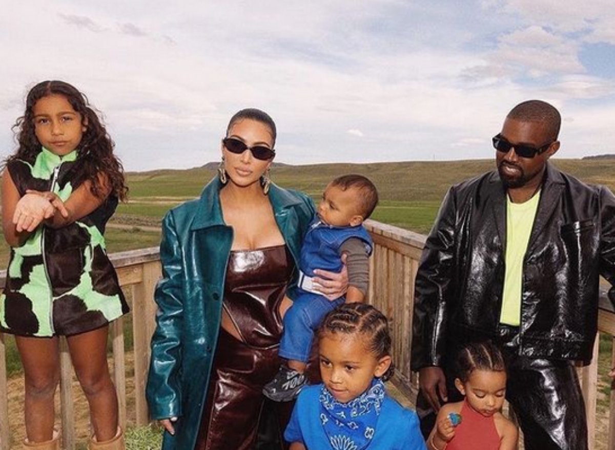 Kim Kardashian e Kanye West durante férias em família no Colorado, junho/2020