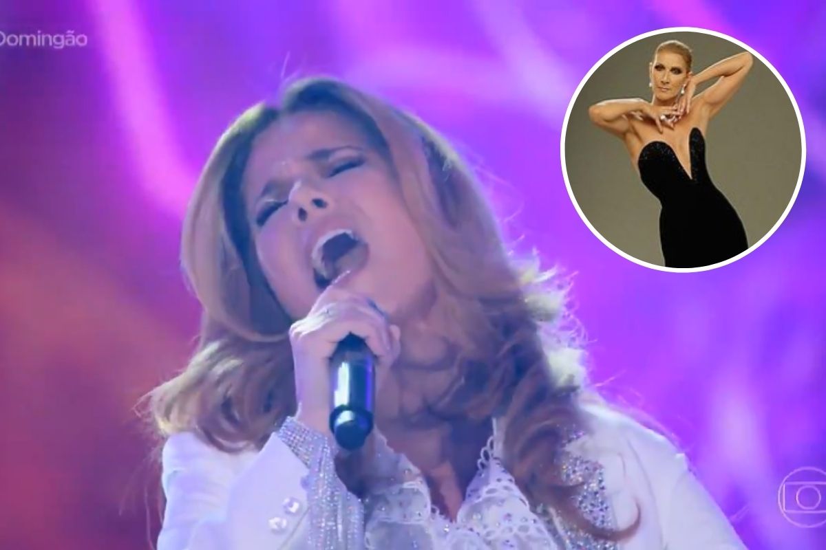 Wanessa camargo cantando e Celine Dion em destaque