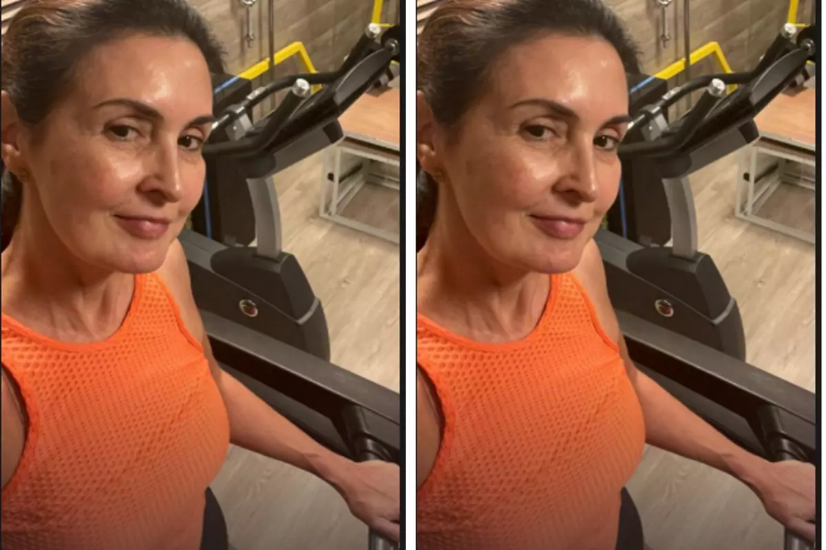 Fátima Bernardes na academia