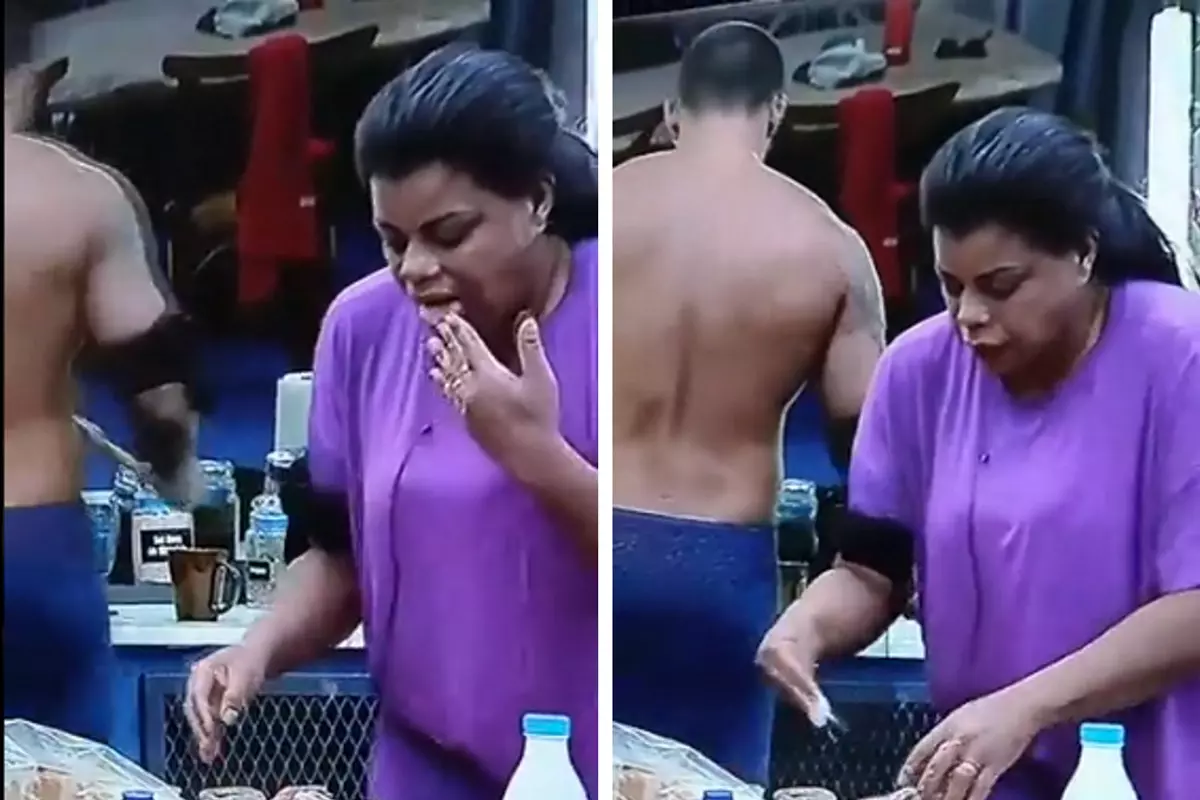 Tati Quebra Barraco lambe a mao