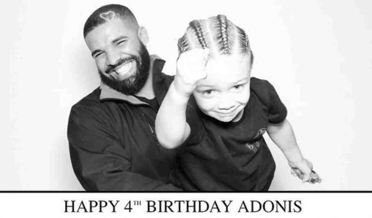 Drake com o filho Adonis