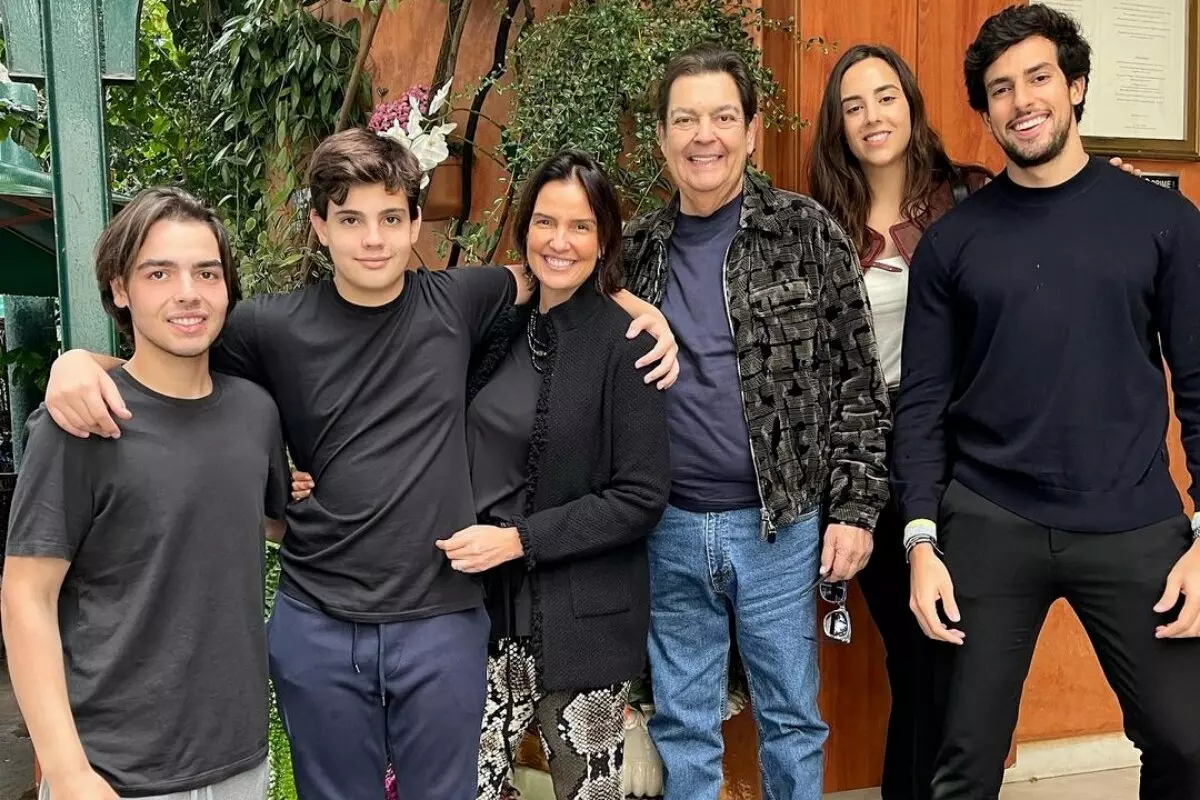 Fausto Silva mulher e filhos