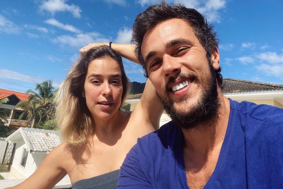 Paloma Duarte e Bruno Ferrari em selfie