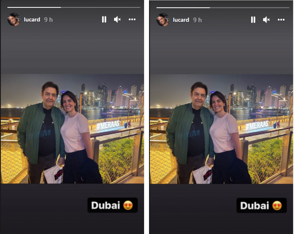 Faustao e esposa em Dubai