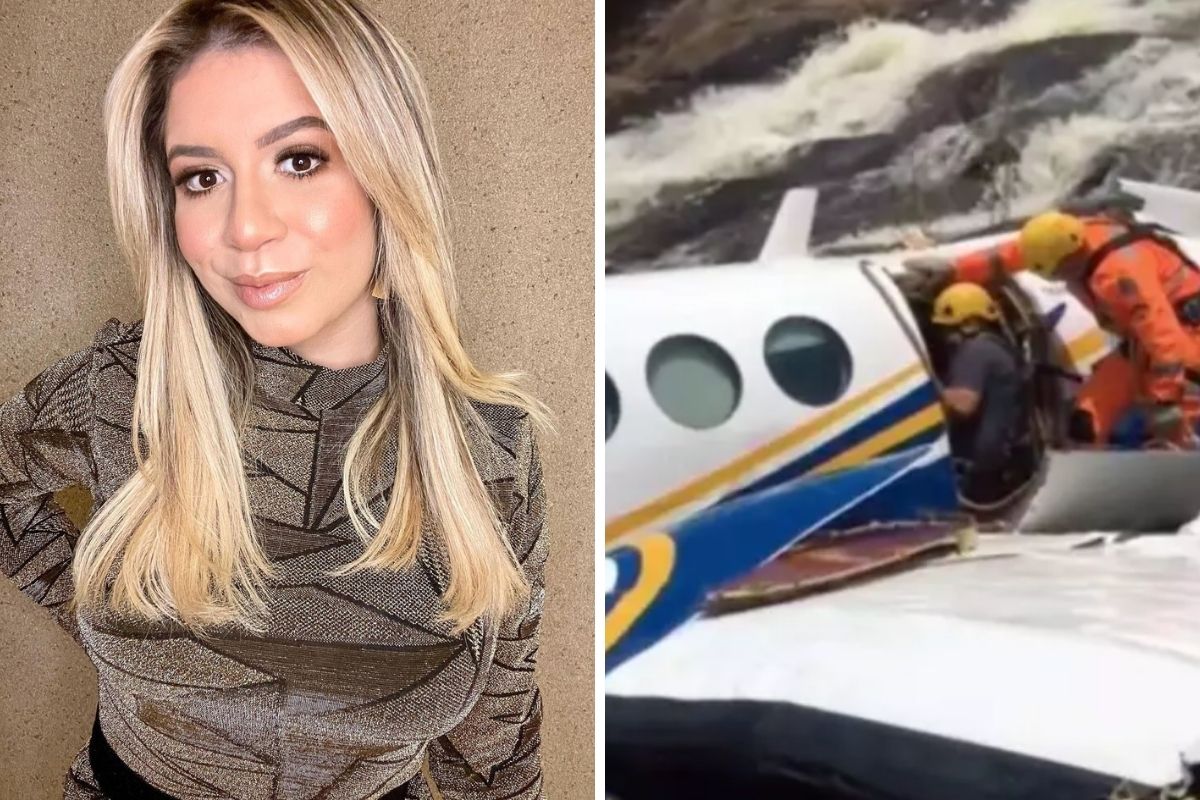 Marília Mendonça e avião do acidente