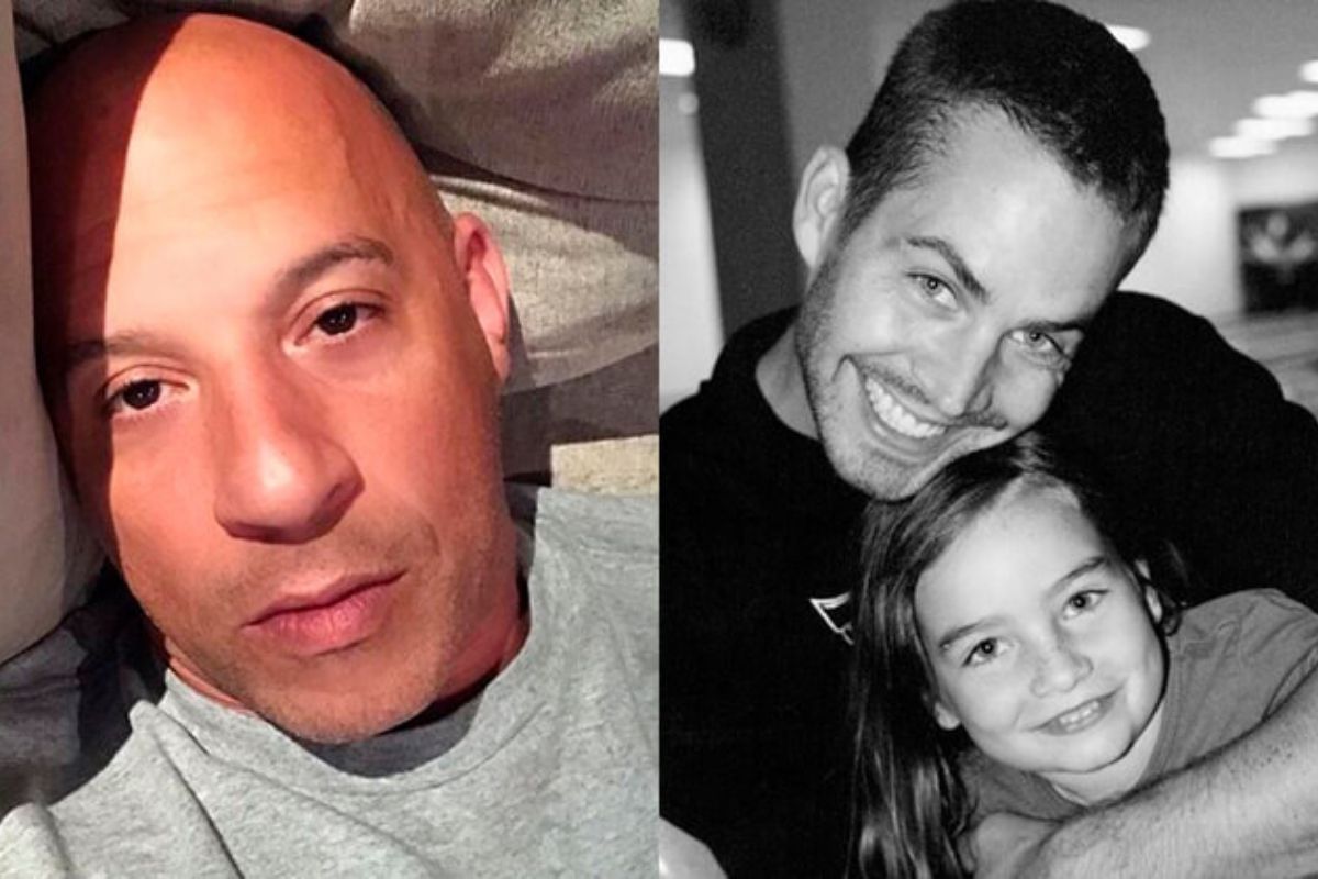 Vin Diesel e Paul Walker com a filha
