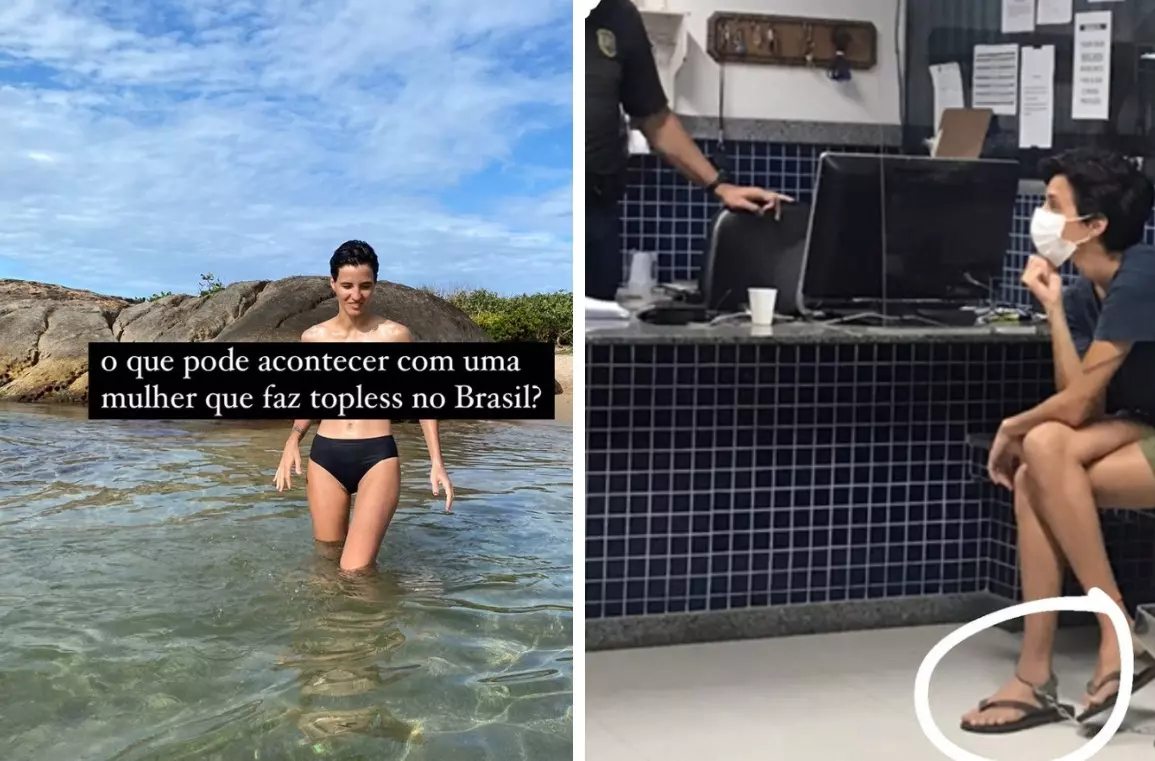 Ex-namorada de Camila Pitanga é detida e algemada por fazer topless