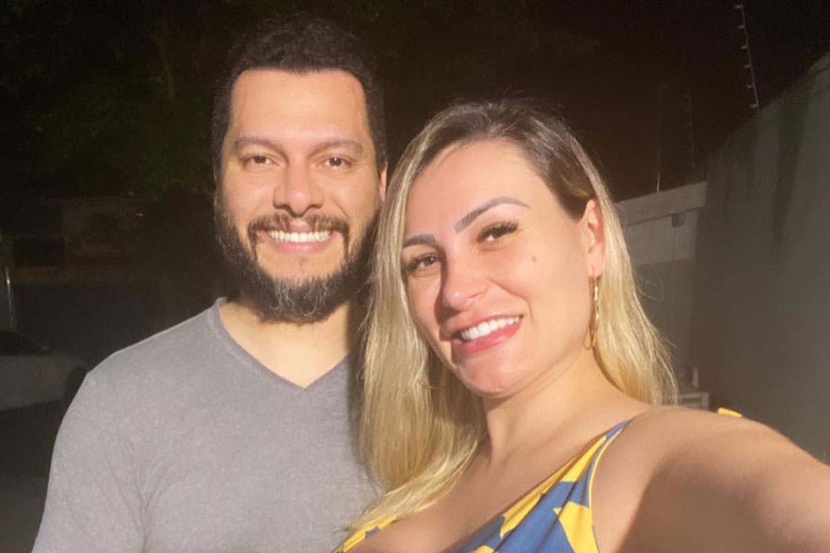 Andressa Urach com o marido Thiago Lopes
