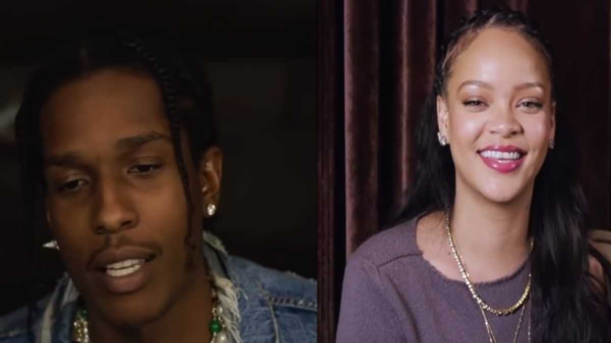 A$AP Rocky e Rihanna em entrevista virtual