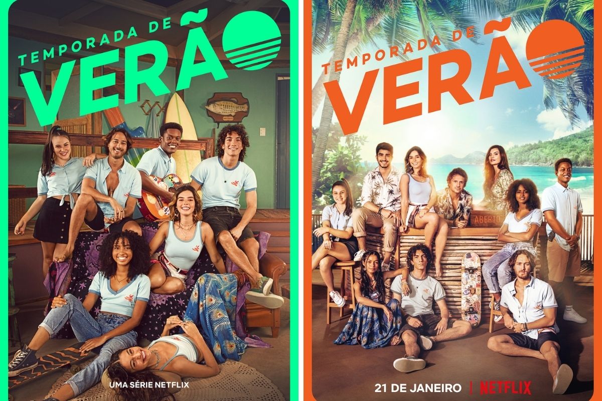 Pôsteres da série brasileira Temporada de Verão