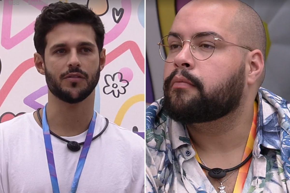 Rodrigo e Tiago Abravanel em conversa no Quarto Lollipop do BBB22