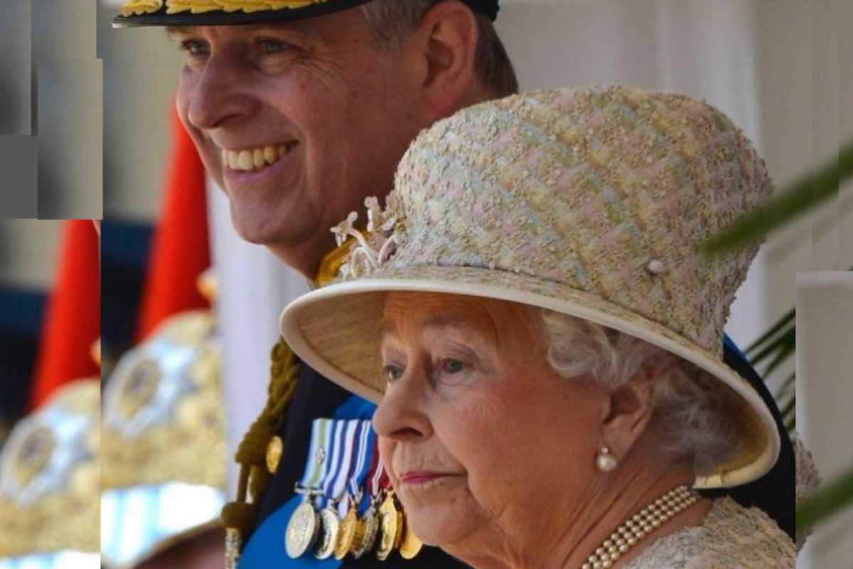 Príncipe Andrew com a mãe, a Rainha Elizabeth