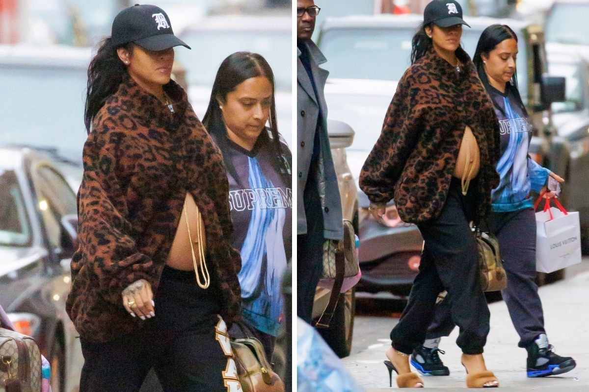 Rihanna durante passeio em Nova York