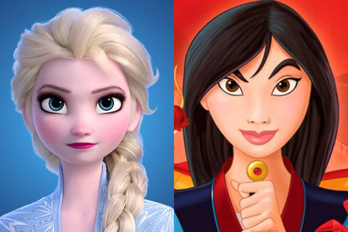 Fotomontagem Elsa e Mulan