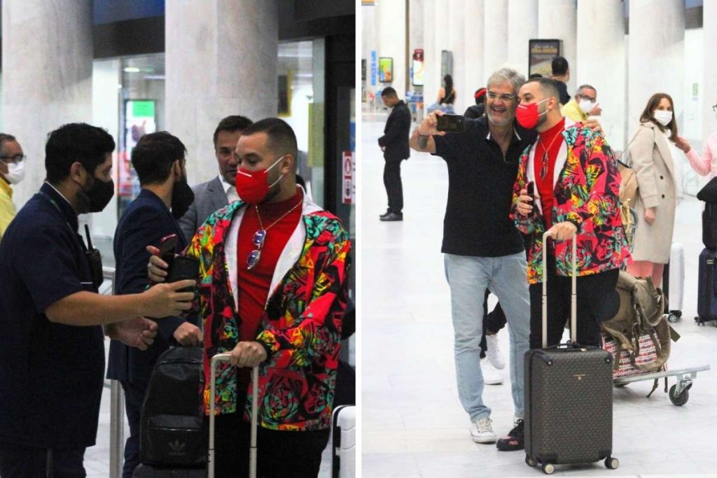 Gil do Vigor desembarcou no aeroporto Santos Dumont, zona sul do Rio de Janeiro, nesta quarta-feira, 23 de março. 