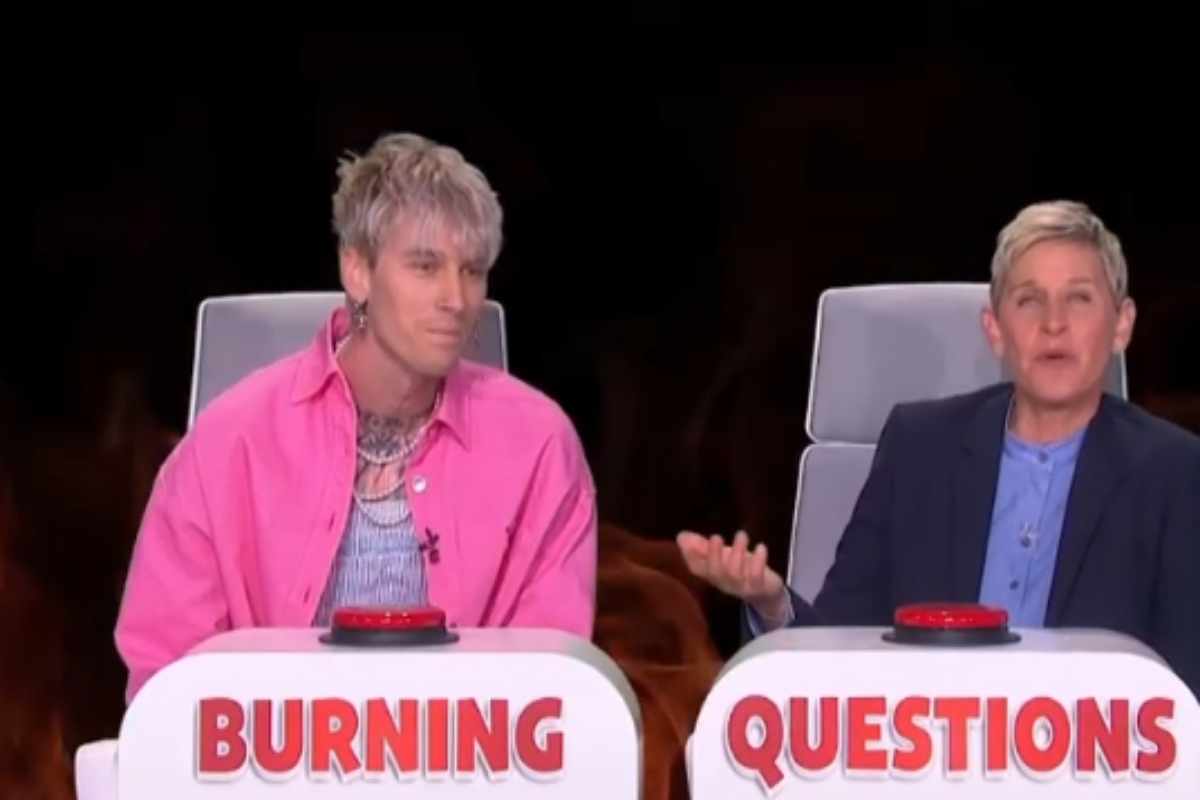 Machine Gun Kelly e Ellen DeGeneres em programa de TV