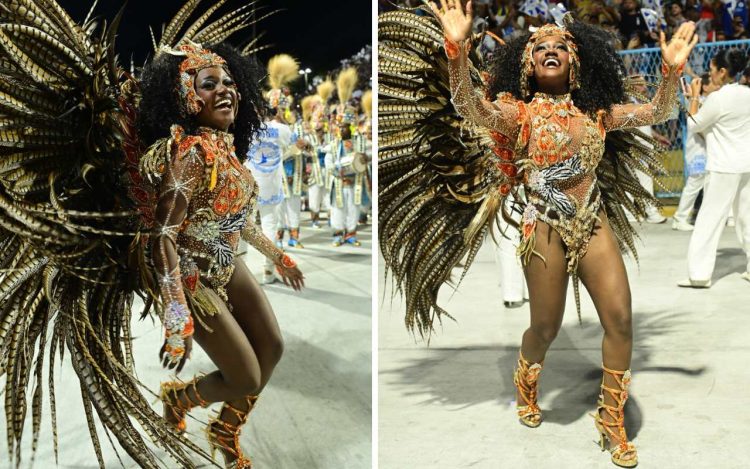 Rainha de bateria da Beija flor, Lorena Maria - Foto: Leo Franco / AgNews