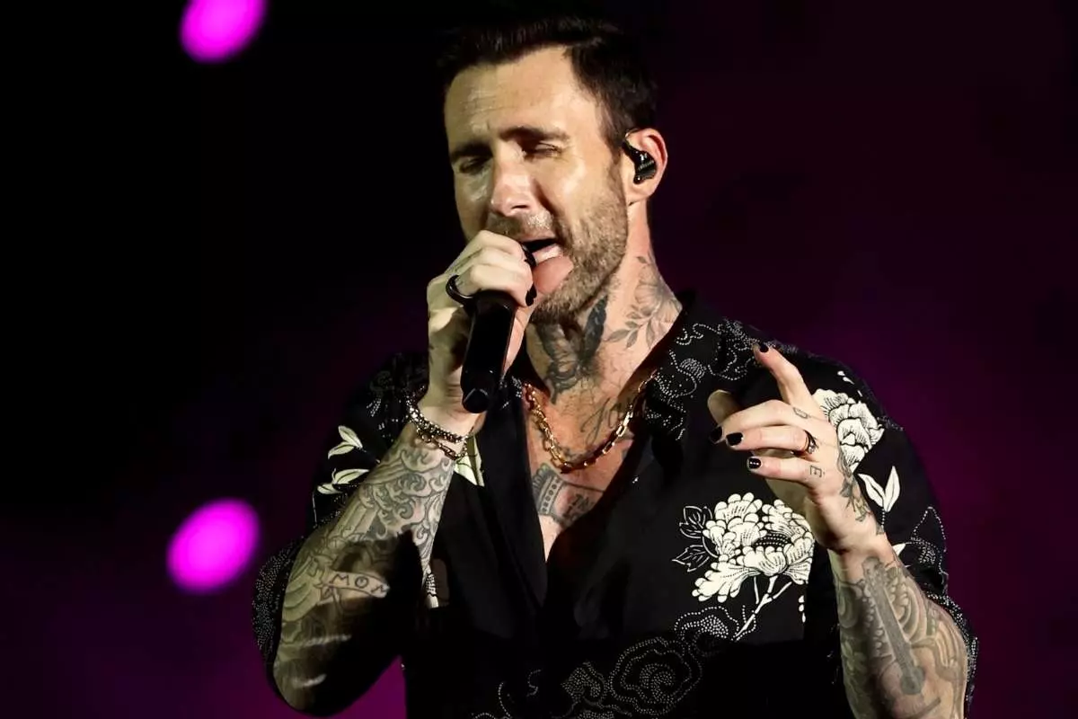 Adam Levine canta no Allian Parque, em São Paulo