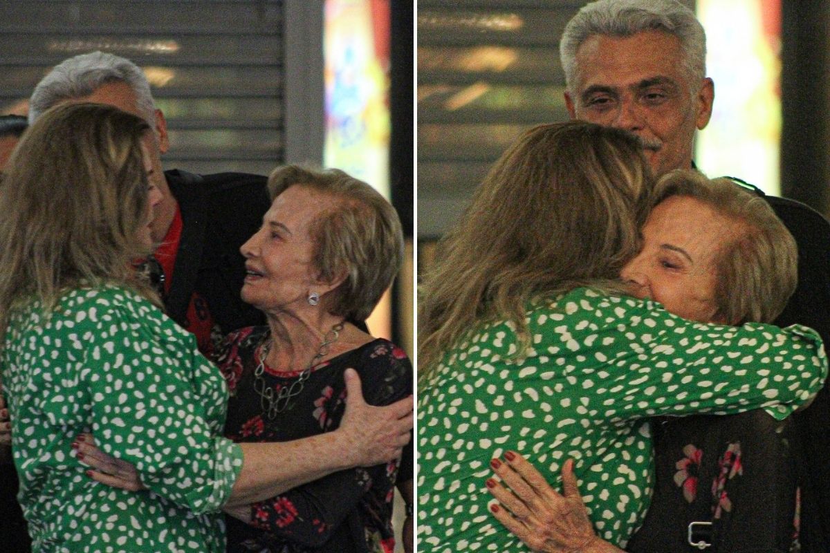 Vera Fischer e Gloria Menezes se encontram em shopping