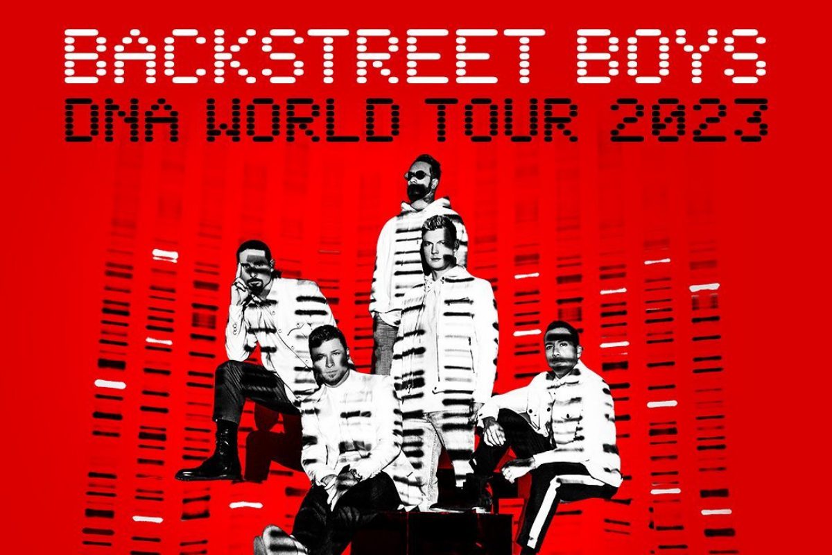 Cartaz de divulgação da turnê de shows Backstreet Boys