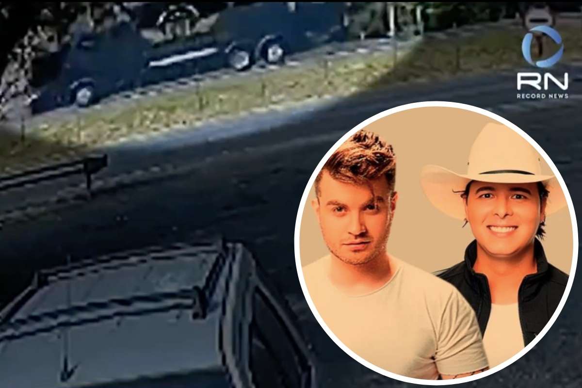 Um vídeo mostra o ônibus em que a dupla Conrado Aleksandro viajava segundos antes do acidente. É possível ouvir o estrondo da batida