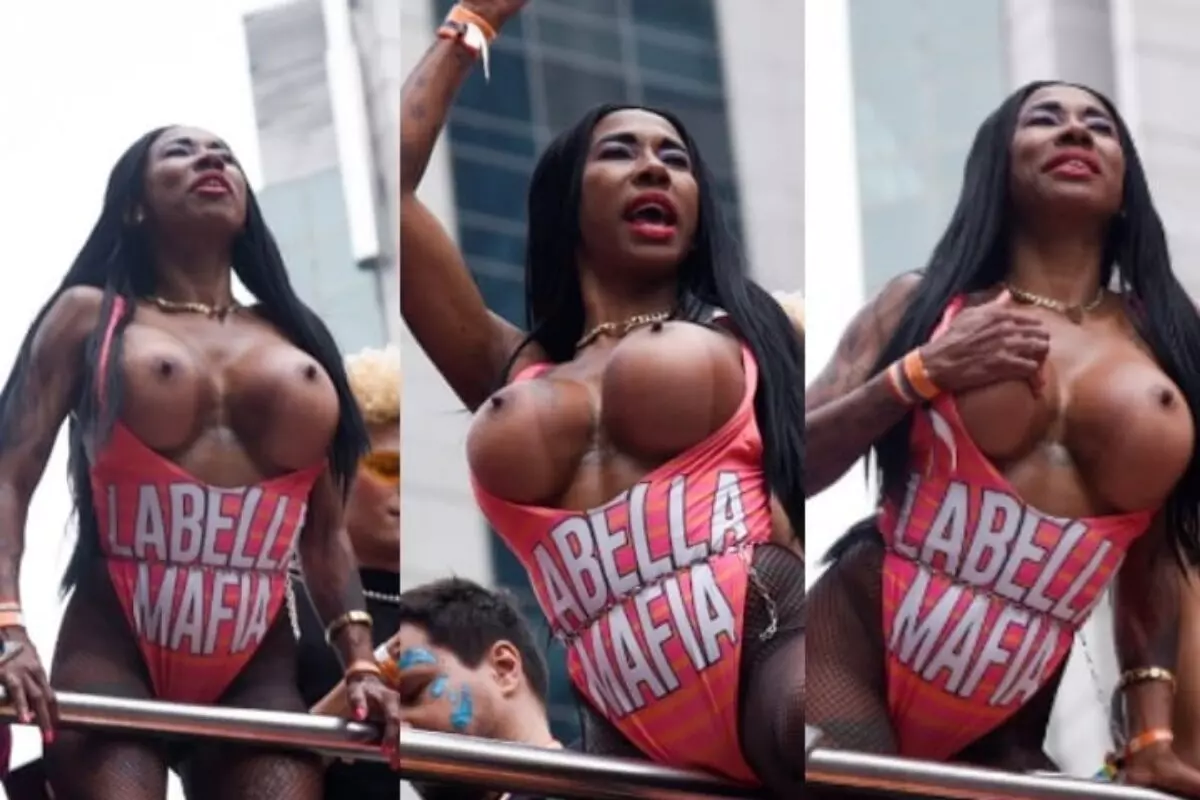 Inês Brasil faz topless, canta com Ludmilla e arrasa na Parada LGBTQIA+