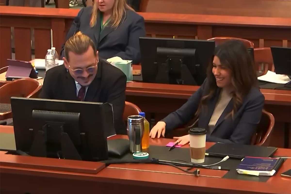 Johnny Depp e sua advogada, Camille Vasquez