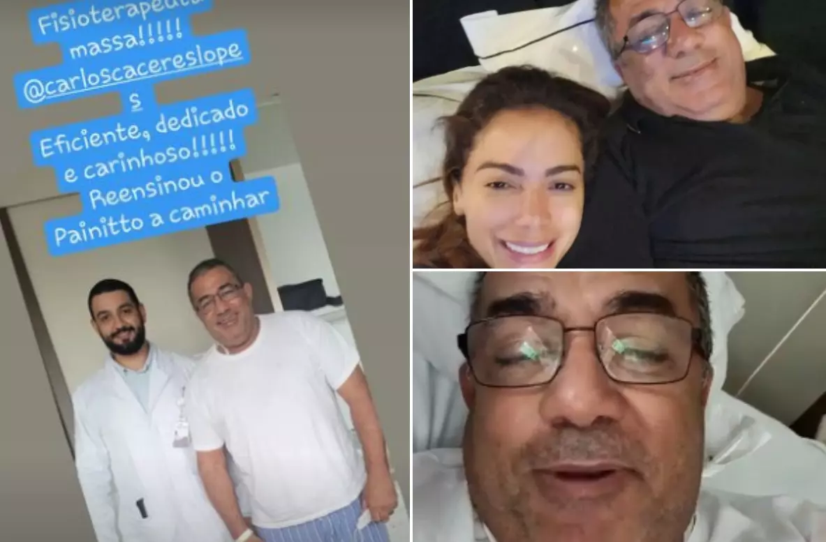 Após AVC e curado de um câncer, pai de Anitta diz que reaprendeu a andar