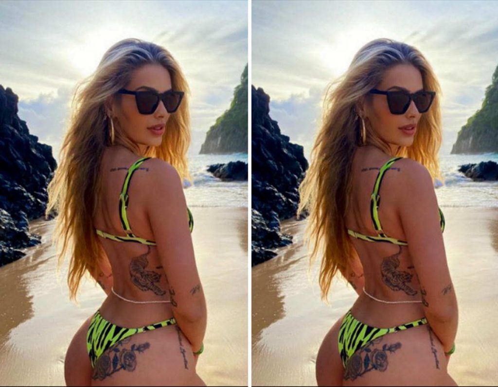 Yasmin Brunet na praia