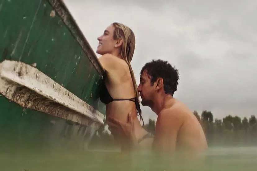 Érica (Marcela fetter) e José Lucas (Irandhir Santos) transam em Pantanal