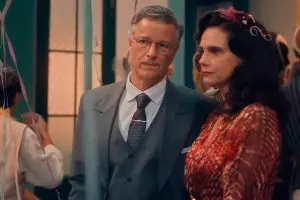 Eugênio (Marcello Novaes) e Violeta (Malu Galli) em Além da Ilusão