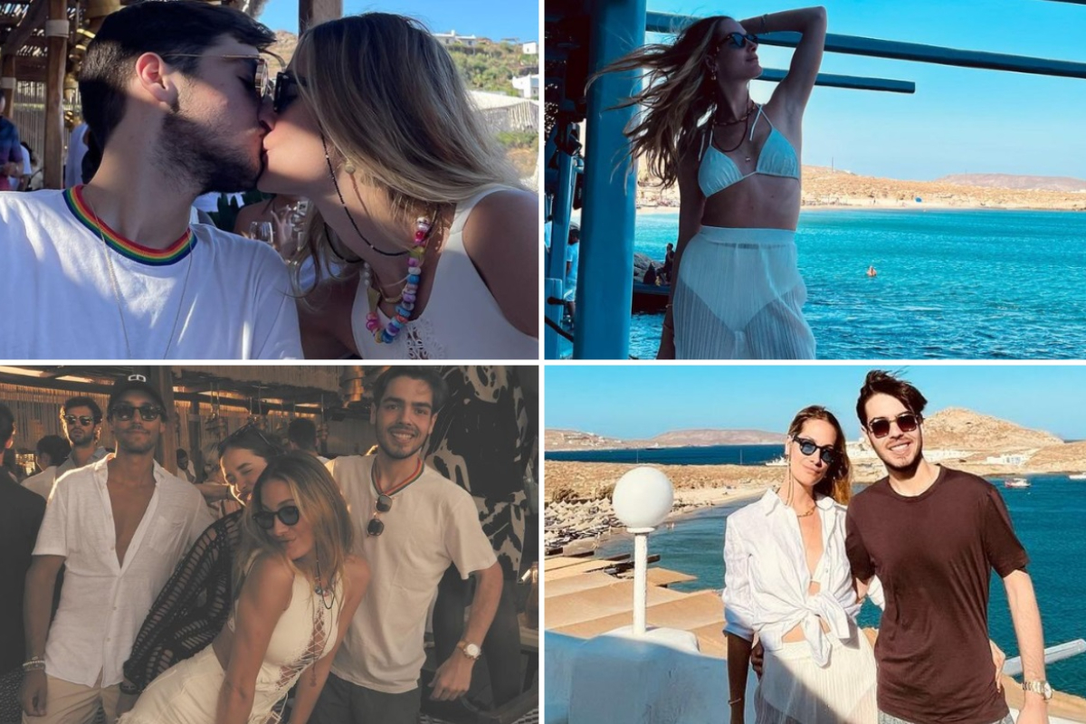 João Guilherme e Schynaider Moura trocam beijos em viagem à Grécia